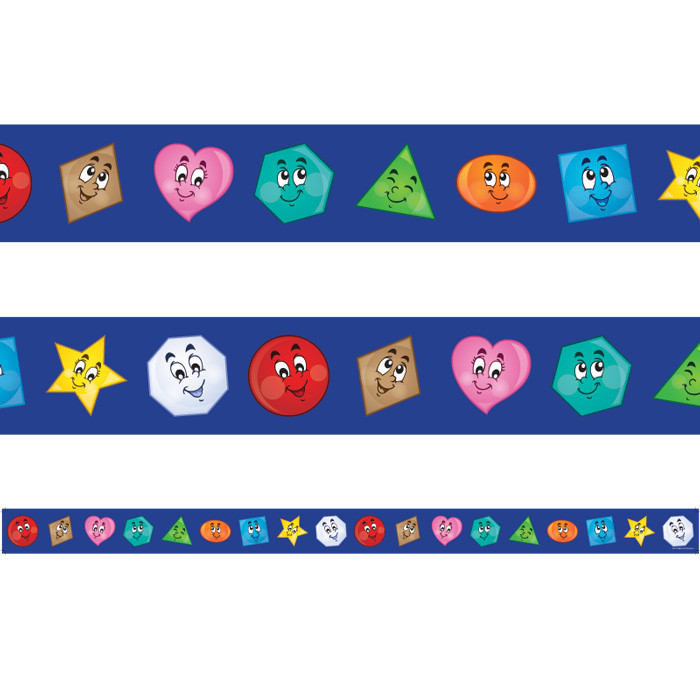 Classroom Display Borders Happy Shapes 12 metre Borders. Free Delivery