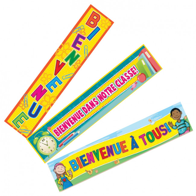 Classroom Banner Bienvenue French Welcome Banners Free Delivery