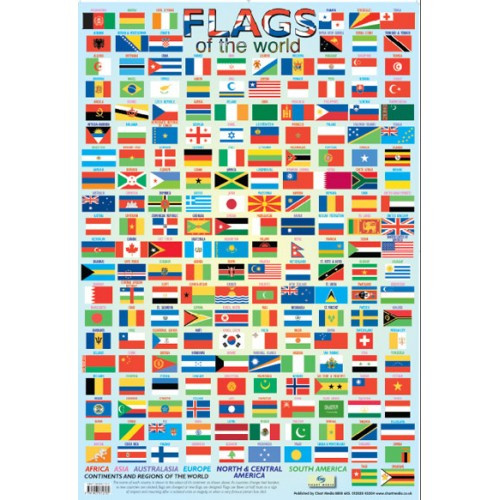 Educational Posters for Children | Flags of the World Chart