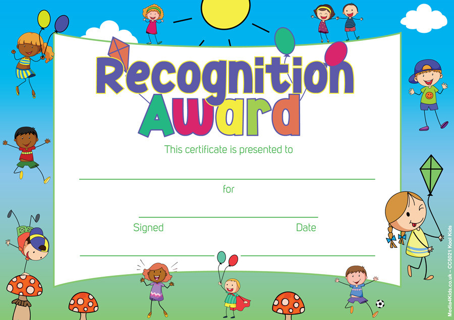 School Certificates Recognition Award Teacher Certificates Kool Kids