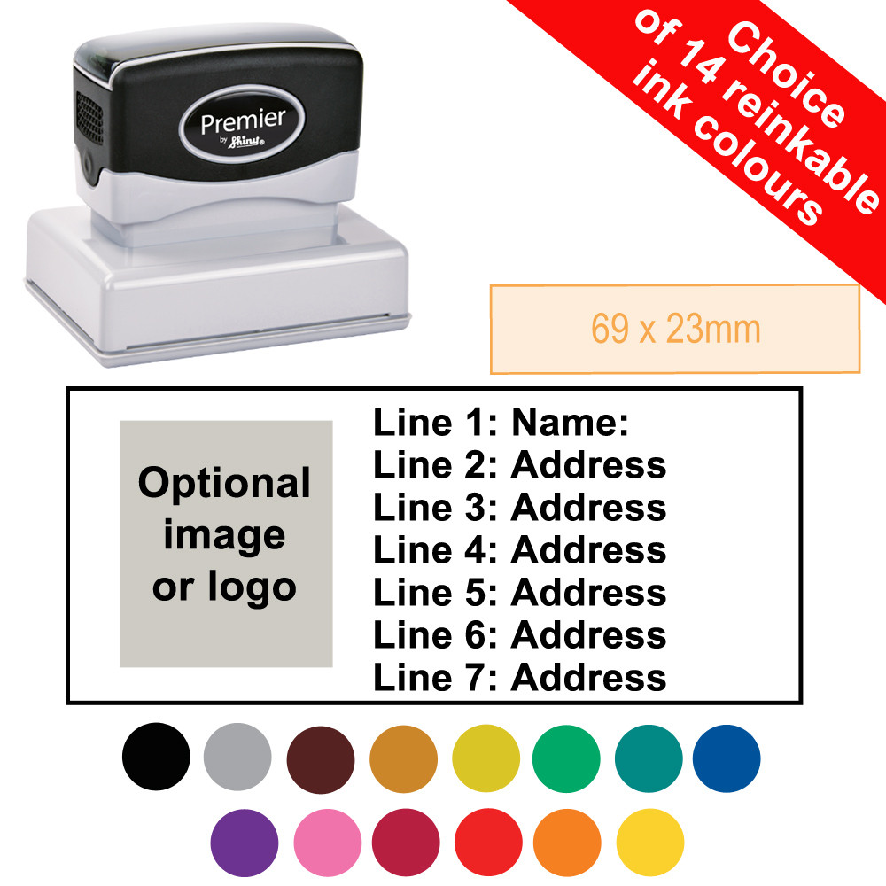 Custom Stamps | Large Personalised Name & Address Stamps. Self-inking ...