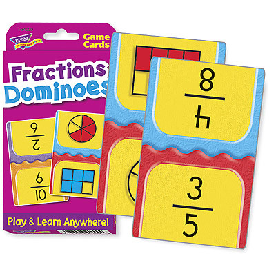 Maths Games | Fractions Dominoes Flash Cards. Free Delivery T24009