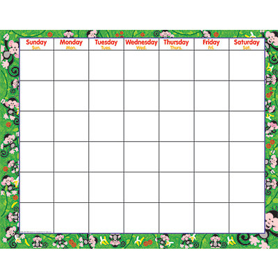 Reusable, Wipe-able Calendar | Monkey Design