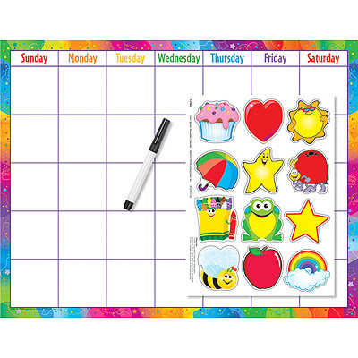 Calendar Wall Chart | Monthly / Daily Calendar Kit with Images and Pen ...