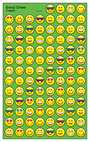 Kids Stickers | Emoji Cheer SuperSpot Stickers. Small Size. Free Delivery