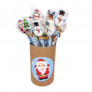 Set of 24 Cute Snowman Pencil Eraser Toppers Great for School, Party Favors or Christmas