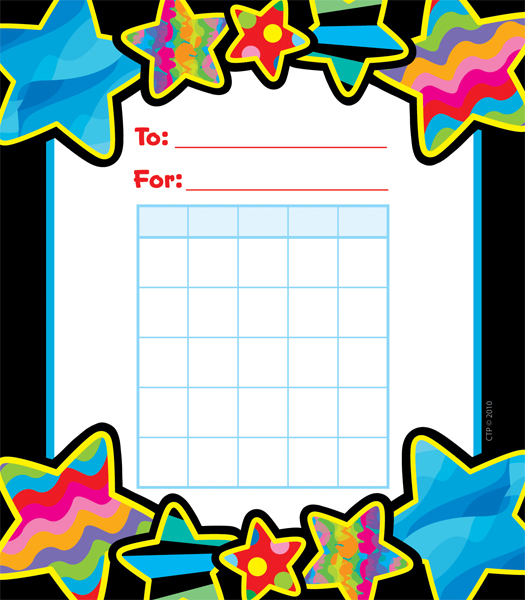 Reward Chart Pad - Poppin' Patterns 