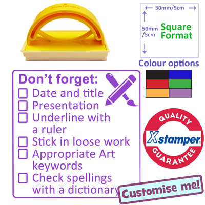 New large format Art teacher marking stamps