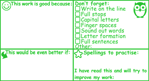 New! Key Stage 1 Literacy Marking Teacher Stamp