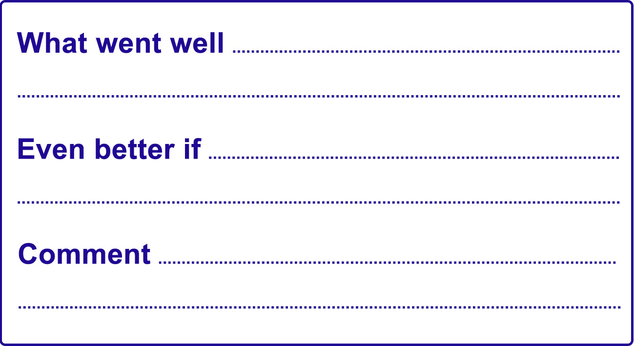 KS3 / 4 Written Feedback & Response Record Stamp - Large Format