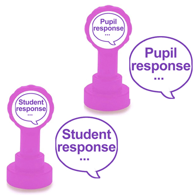 Pupil response and Student response teacher stamps - for use with Verbal feedback strategies