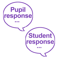 Pupil response and Student response teacher stamps