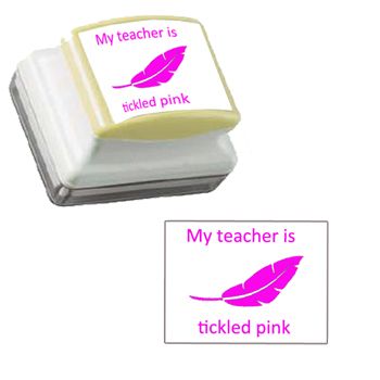 Tickled Pink! Custom teacher stamp