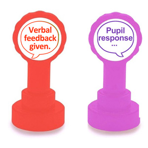 Verbal feedback (red ink)and Pupil response